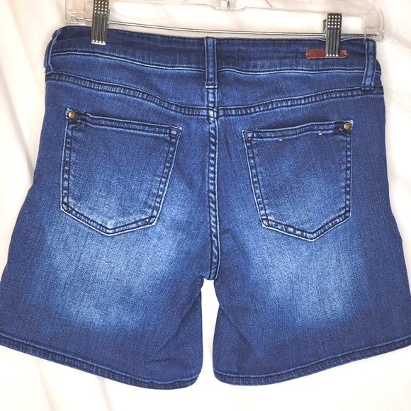 Pilcro and The Letterpress Denim Shorts Darker Blue Stretch Size 26/Medium Excel - Picture 5 of 5